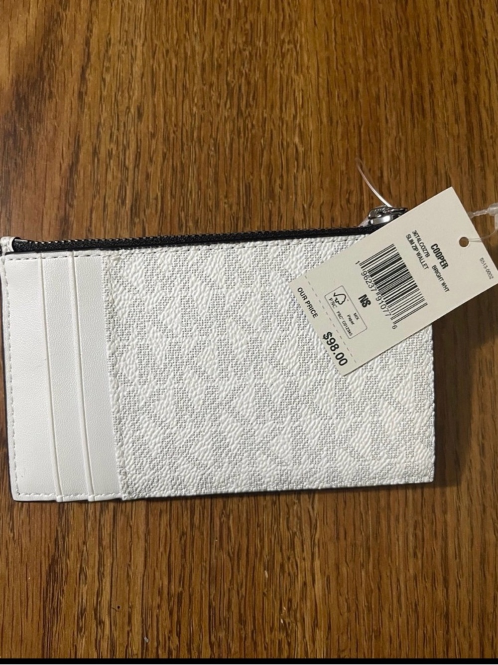 Michael Kors Cooper Slim Signature Logo Zip Wallet - Picture 5 of 6